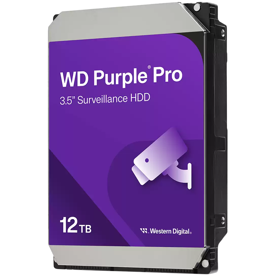 HDD|WESTERN DIGITAL|Purple Pro| 12 TB|Serial ATA III|Buffer 512 MB|7200 RPM|3.5 "|WD122PURP