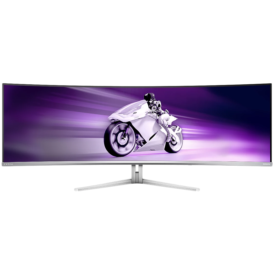 PHILIPS Evnia 8000 49M2C8900 QD-OLED curved gaming monitor 49'', 5120x1440 (Dual QHD), 1800R, 240Hz, 0.03ms, Adaptive Sync, FreeSync Premium Pro, G-Sync Compatible, HDR400, 2xHDMI, 1xDP, USB-C 3.2 Gen2 (PD 90W), USB Hub, Speakers, White
