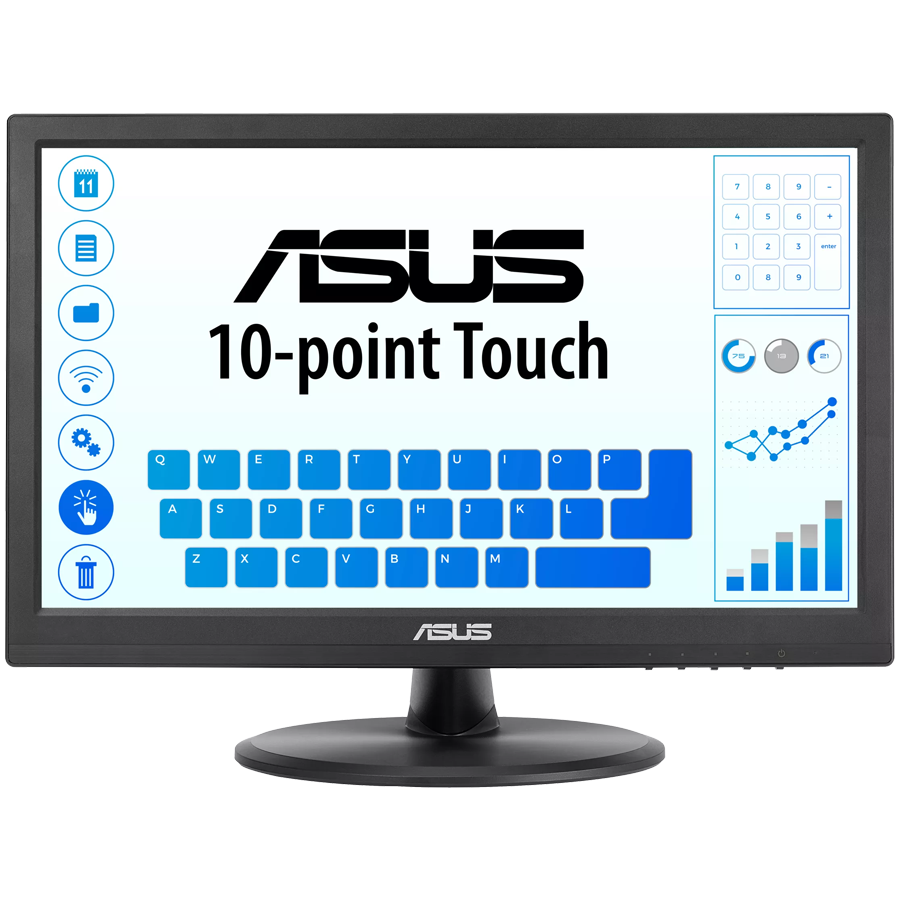 ASUS VT169HE monitor na dotik - 39.62cm (16"/15.6" vidno), FHD (1920 x 1080), IPS, 10-točkovni dotik, D-Sub (VGA), HDMI