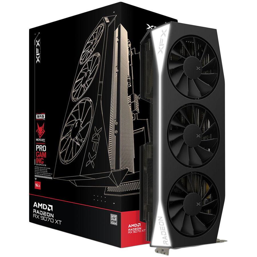 XFX Mercury AMD Radeon RX 9070XT 16GB GDDR6 256-bit HDMI 3x DP
