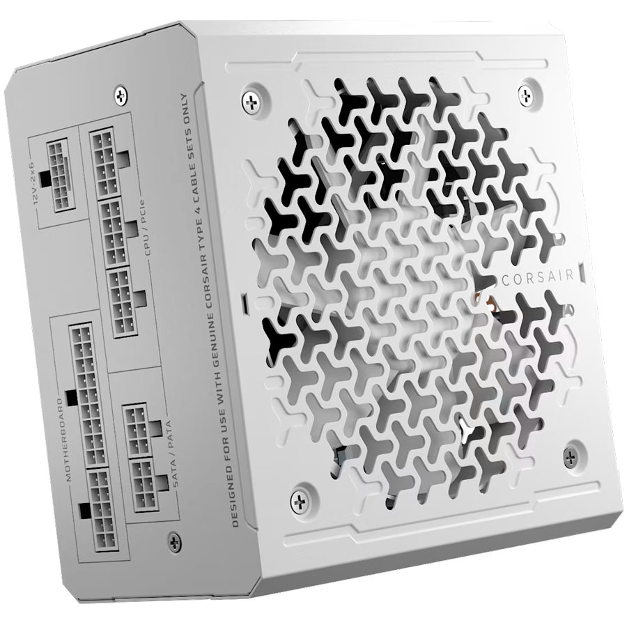 CORSAIR RMe Series RM1000e White, 1000W, ATX 3.1, Cybenetics Gold, modularni napajalnik