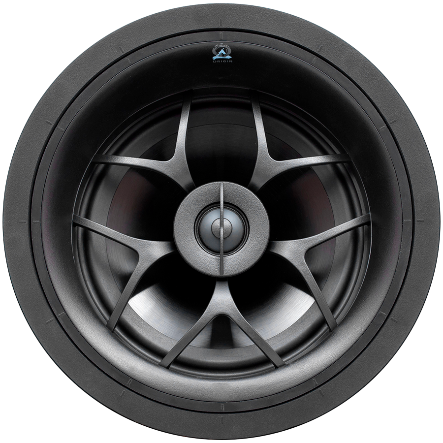 Origin Acoustics D83AEX Explorer 2-Way In-Ceiling with Pre-Angled 8'' IMG Woofer, Pivoting Aluminum Tweeter