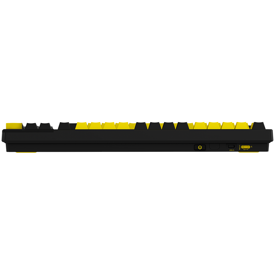 LORGAR KBP70TKLW, Wireless TKL Mechanical Gaming Keyboard Pro, Black/yellow, EN layout