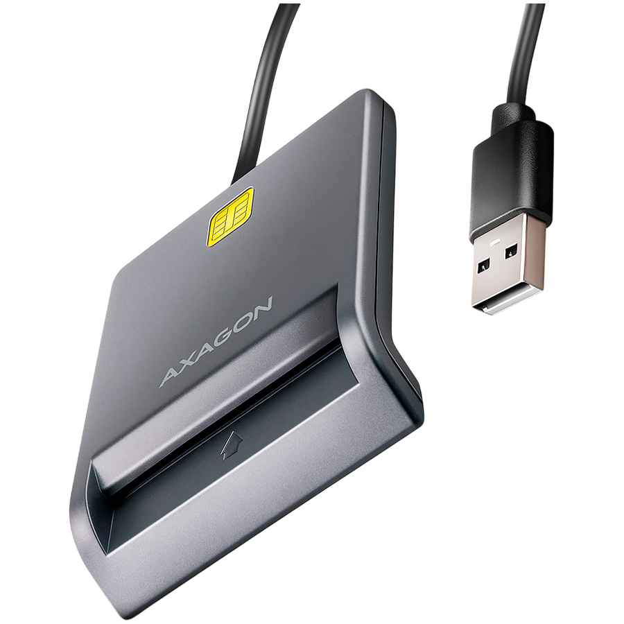 CARD READER FLAT SMARTCARD/ID/USB2.0 1.3M CRE-SM3T AXAGON