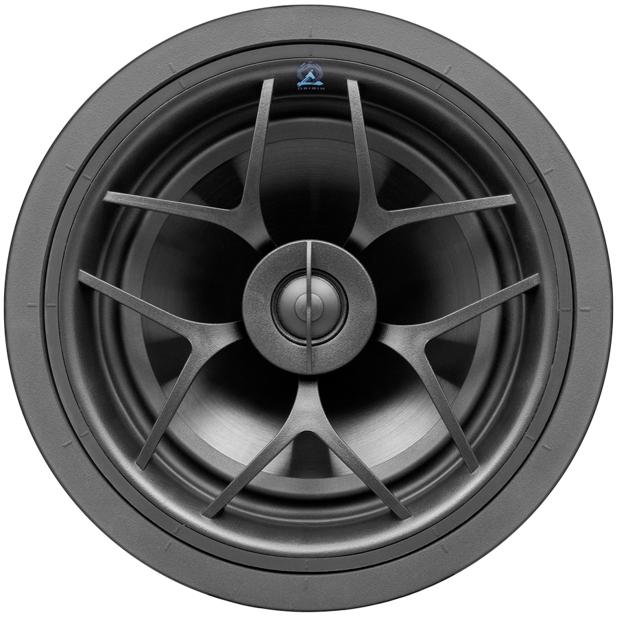 Origin Acoustics D83EX Explorer 2-Way In-Ceiling with 8'' IMG Woofer, Pivoting Aluminum Tweeter