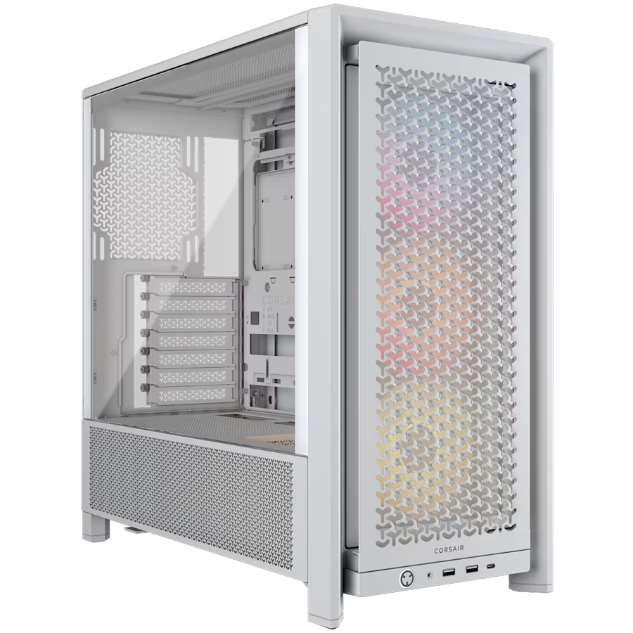 CORSAIR FRAME 4000D RS ARGB Modular Mid-Tower, računalniško ohišje, belo