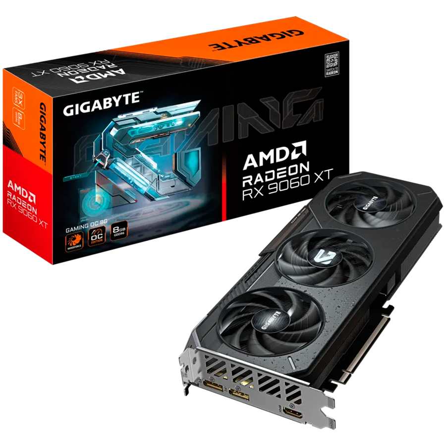 GIGABYTE Radeon RX 9060 XT GAMING OC 8G GDDR6 grafična kartica, PCIe 5.0, 1xHDMI 2.1b, 2xDisplayPort 2.1a
