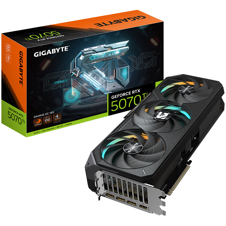 GIGABYTE GeForce RTX 5070 TI GAMING OC 16G GDDR7 grafična kartica, PCIe 5.0, 1xHDMI 2.1b, 3xDisplayPort 2.1b
