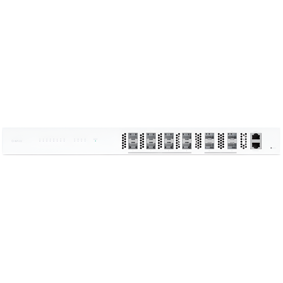 Ubiquiti UISP-FIBER-OLT-XGS 8x 10G SFP+ OLT ports, 4x 25G SFP28 uplink ports, 2x Hot-swappable power supply ports