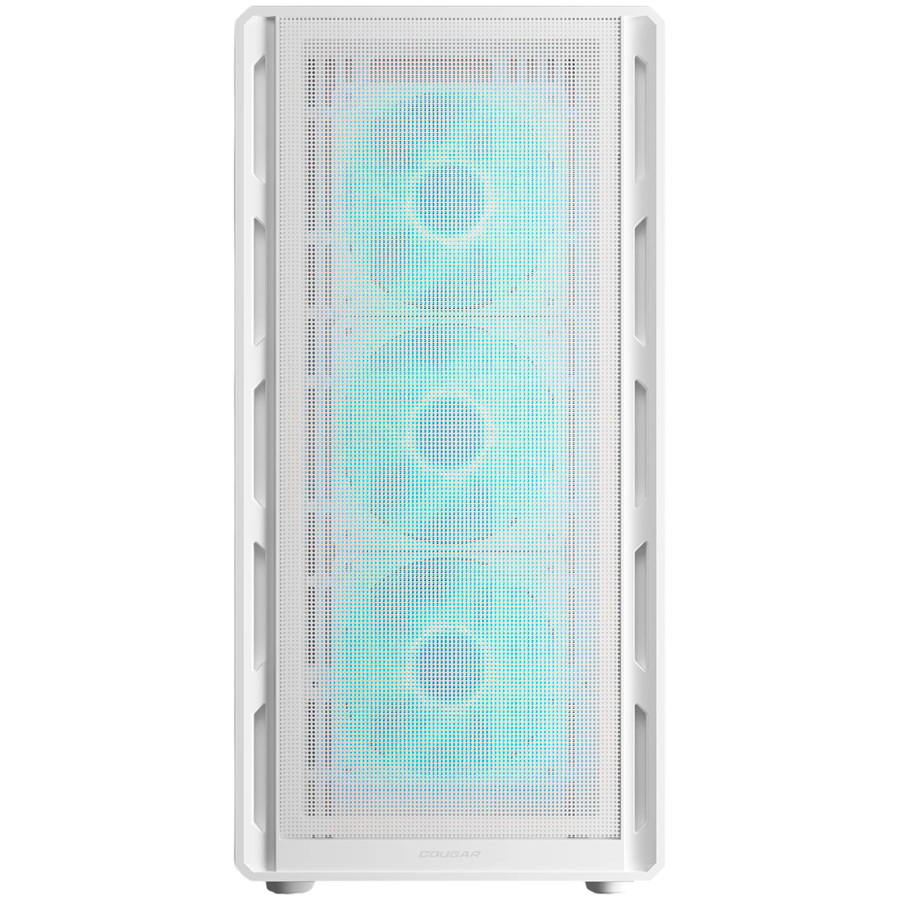 Računalniško ohišje COUGAR AIRFACE PURE PRO, ATX, 3x120mm RGB ventilator spredaj, 1x120mm RGB ventilator zadaj, belo