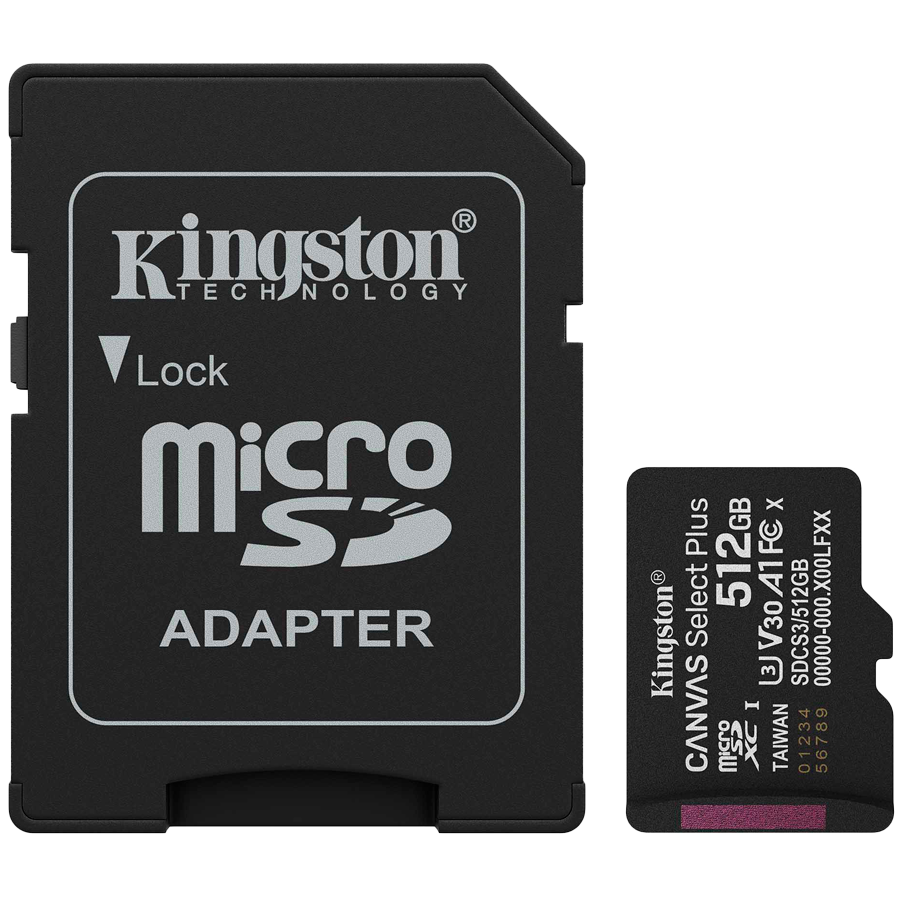 MEMORY MICRO SDXC 512GB UHS-I/W/ADAPTER SDCS3/512GB KINGSTON