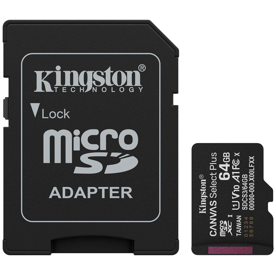 MEMORY MICRO SDXC 64GB UHS-I/W/ADAPTER SDCS3/64GB KINGSTON
