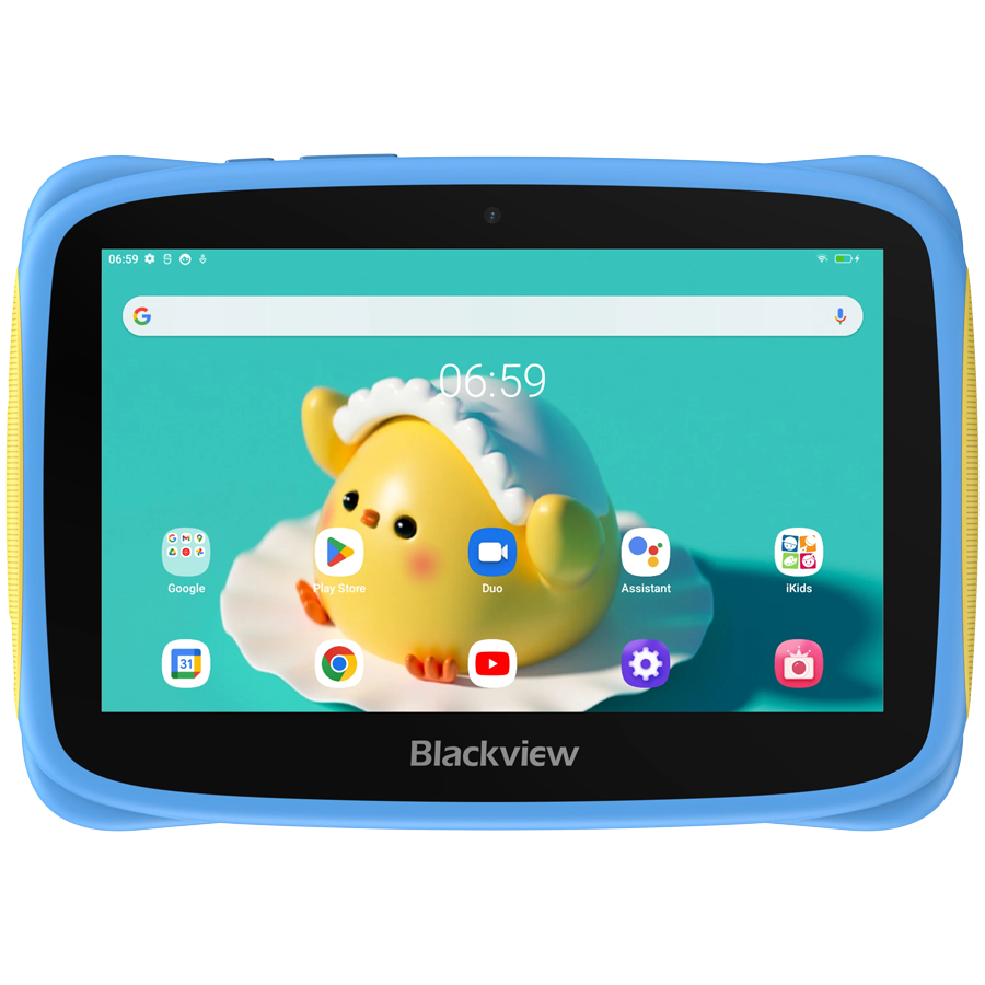 Blackview Tab 3 Kids, Blue, 7-inch HD 1024x600, 7731E Quad-core 1.3GHz, Front 0.3MP; Rear 2MP Camera, 2GB/32GB, 3280mAh battery, NO Charging Doke 3.0 Go (Android 13), WiFi version, 802.11 b/g/n(2.4GHz), Blue