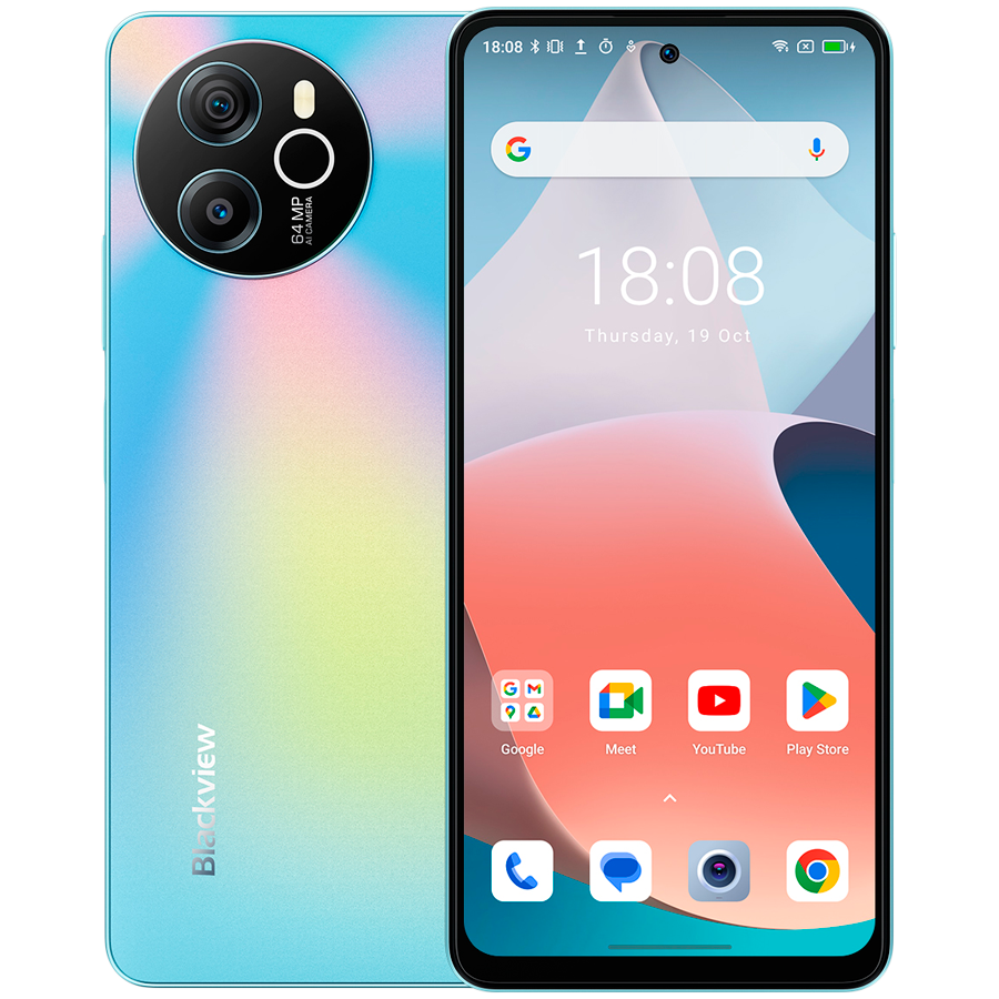 Blackview Shark 9 6.67-inch HD+IPS,720x1604 Resolution, 90Hz Refresh Rate,85% Screen-to-body Ratio, 8 GB RAM & 256GB ROM, LPDDR4X+ UFS2.2, DokeOS 4.0 Based on Android 14, 5000mAh; NO Charging, 4G, 5G Band, Blue