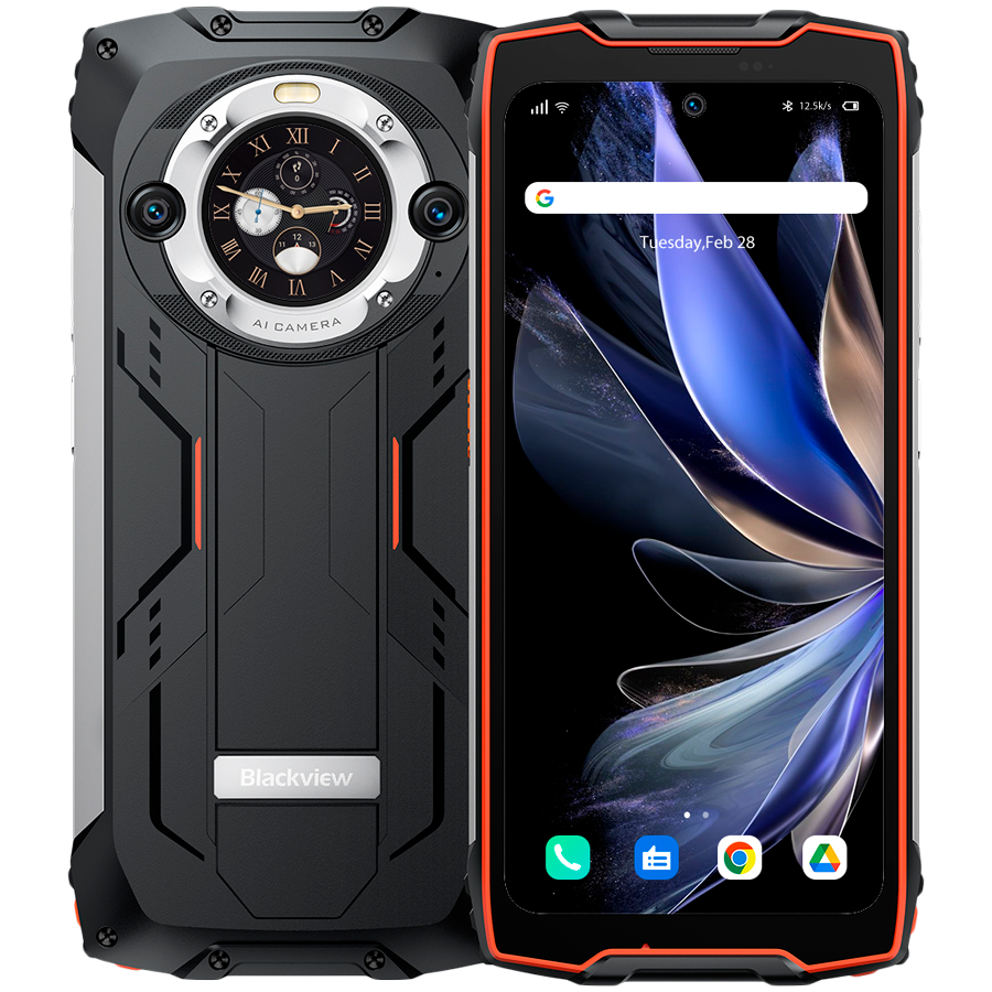 Blackview Rugged BV9300Pro LTE 6.7" FHD+IPS 1080x2388 120Hz Corning 5 12GB+256GB MT6789V G99 Dual-display CAM Front 32MP Rear 64MP+8MP IP68/IP69K Waterproof NFC Fingerprint 15080mAh NO Charger Android 13 up to 15 Black