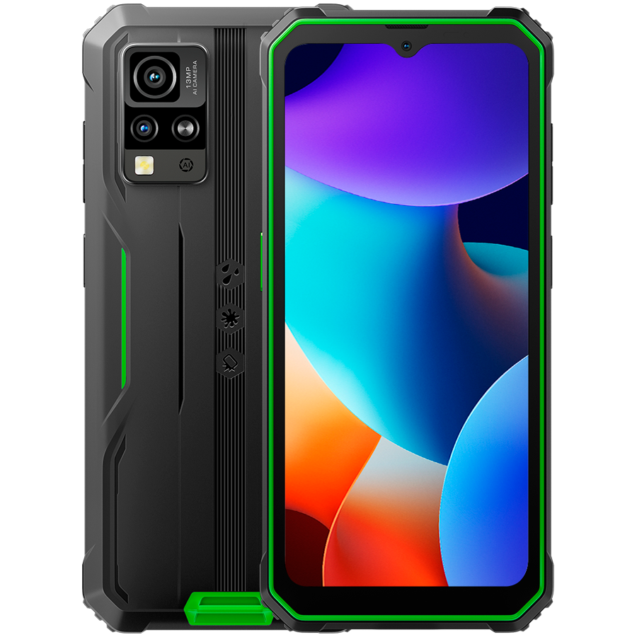 Blackview Rugged BV4800Pro LTE 6.56" HD+IPS  720x1612 60Hz GORILLA GLASS 5 T606 Octa-core 1.6GHz 4GB/128GB CAM Front 8MP Rear 16MP+2MP 5180mAh Android 15 5180mAh NO Charger Green