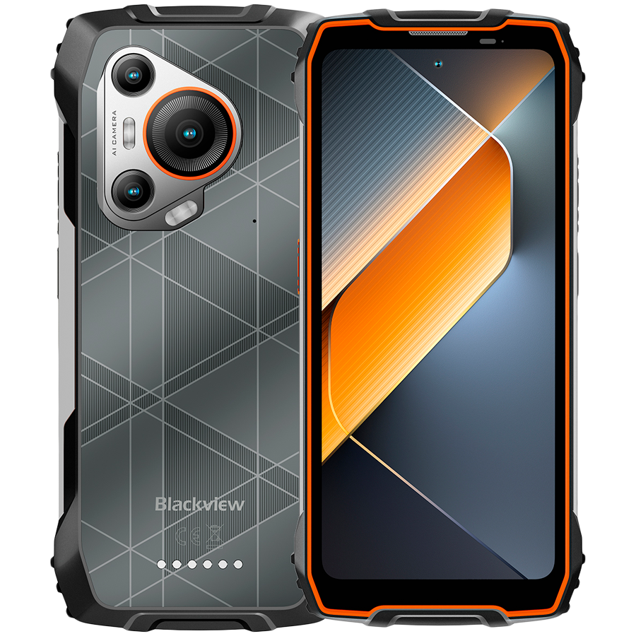 Blackview Rugged BL7000 Dual 5G 6.78" FHD+IPS 1080x2460 8Gb+256Gb MT6835V Octa-core 2.4GHz Camera Front 32MP Rear 50+20MP Night Vision NFC Glove Mode AI 7500mAh NO Carger Android 15 Orange