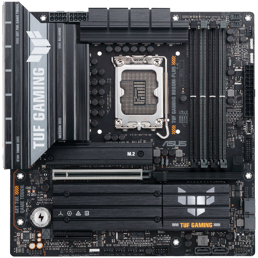ASUS Main Board Desktop Intel B860 Chipset 4 x DIMM slots, max. 256GB, DDR5 1 x PCIe 5.0 x16 slot 1 x DisplayPort1 x HDMI port 1 x Wi-Fi Module 3 x M2 4 x SATA m-ATX