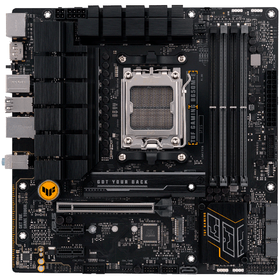 ASUS MB AM5 B650 4 x DIMM DDR5 2 x DisplayPort 1 x HDMI Wi-Fi 6 2 x M.2 4 x SATA micro-ATX