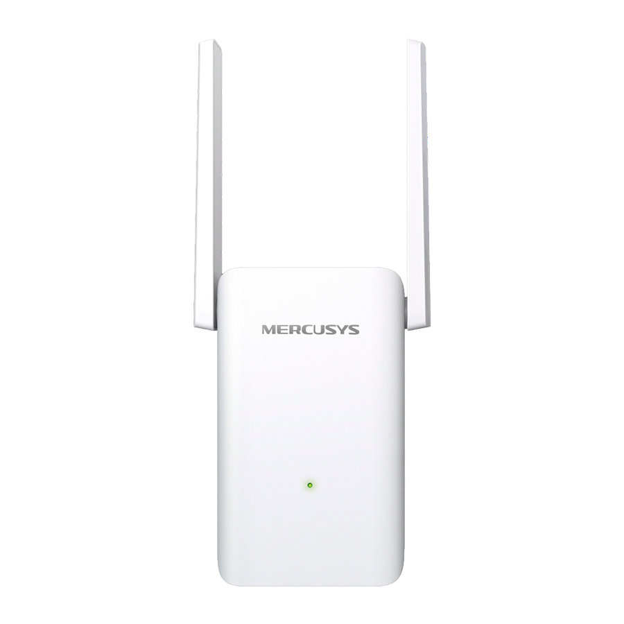 Mercusys ME80X AX3000 Wi-Fi Range Extender, 574 Mbps at 2.4 GHz + 2402 Mbps at 5 GHz, 2 x Fixed External Antennas, 1 x Gigabit Port, Wall Plugged, 1024 QAM, OFDMA, MERCUSYS APP, WPS/Reset Button, Signal Indicator, Range Extender/Access Point mode