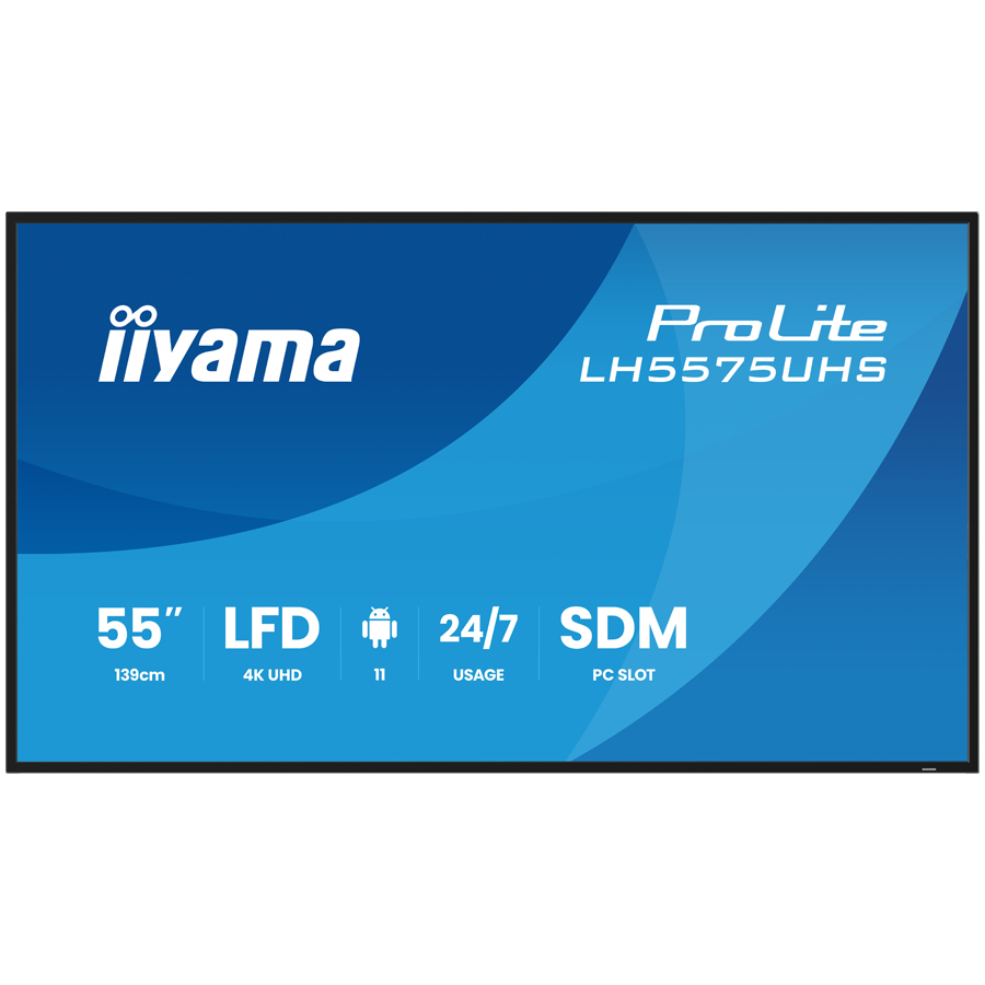 IIYAMA Prolite LH5575UHS-B2AG LFD - 139 cm (54.6"), 4K UHD (3840x2160), IPS, 60Hz, 8ms, 500 cd/m²