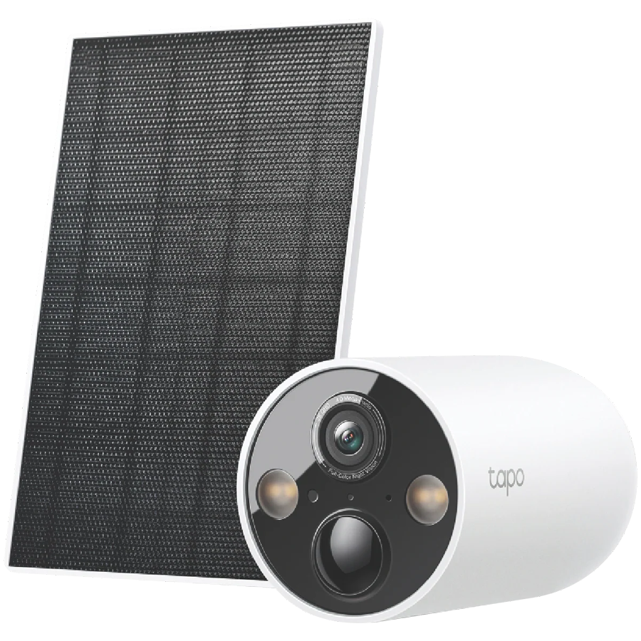TP-Link Tapo C425 KIT, Solar Powered Security Camera Kit, 1 x Tapo C425, 1 x Tapo A201, 2K QHD ( 2650x1440), 2.4 GHz, 1000 mAh battery, Sloar panel (5.2V, 2.5W), Non Stop Power, Smart Detection
