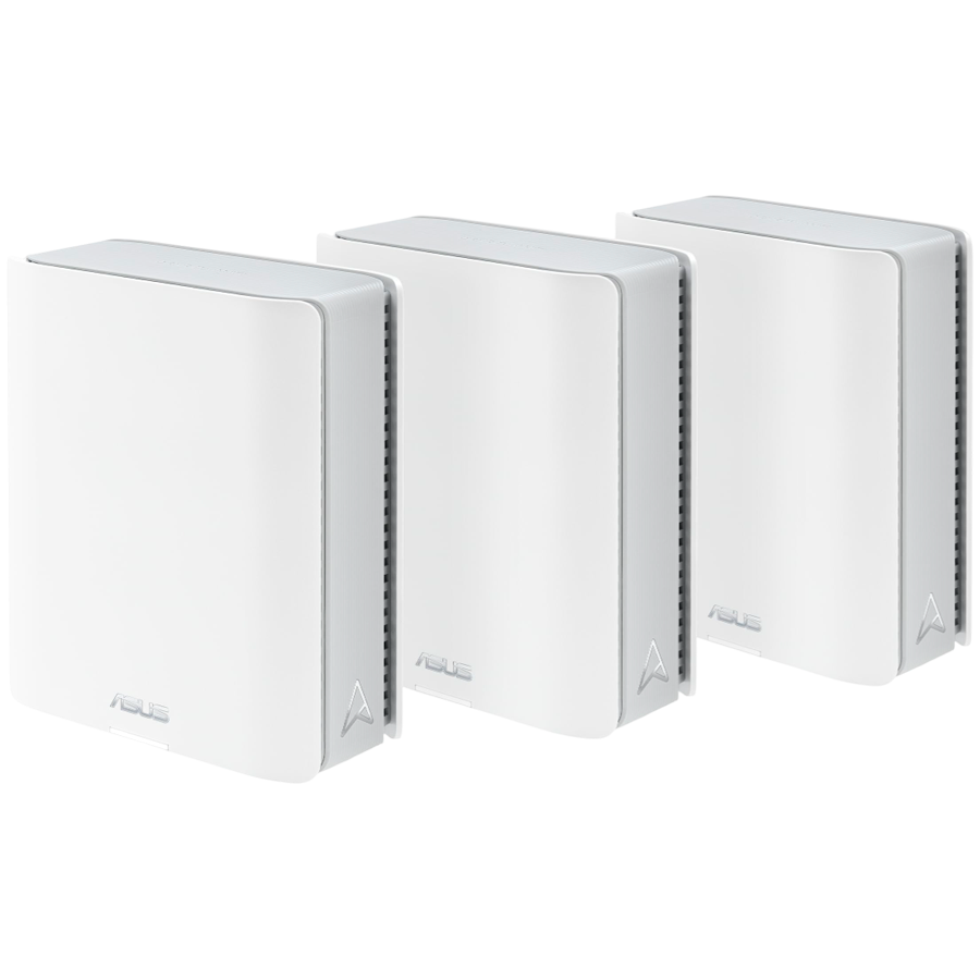 ASUS ZenWiFi BT8 (3-paket) BE14000 Tri-band WiFi 7 (802.11be) Mesh sistem, pametni AiMesh, 6 GHz WiFi, dvojna 2.5G porta, napredna omrežna varnost, starševski nadzor