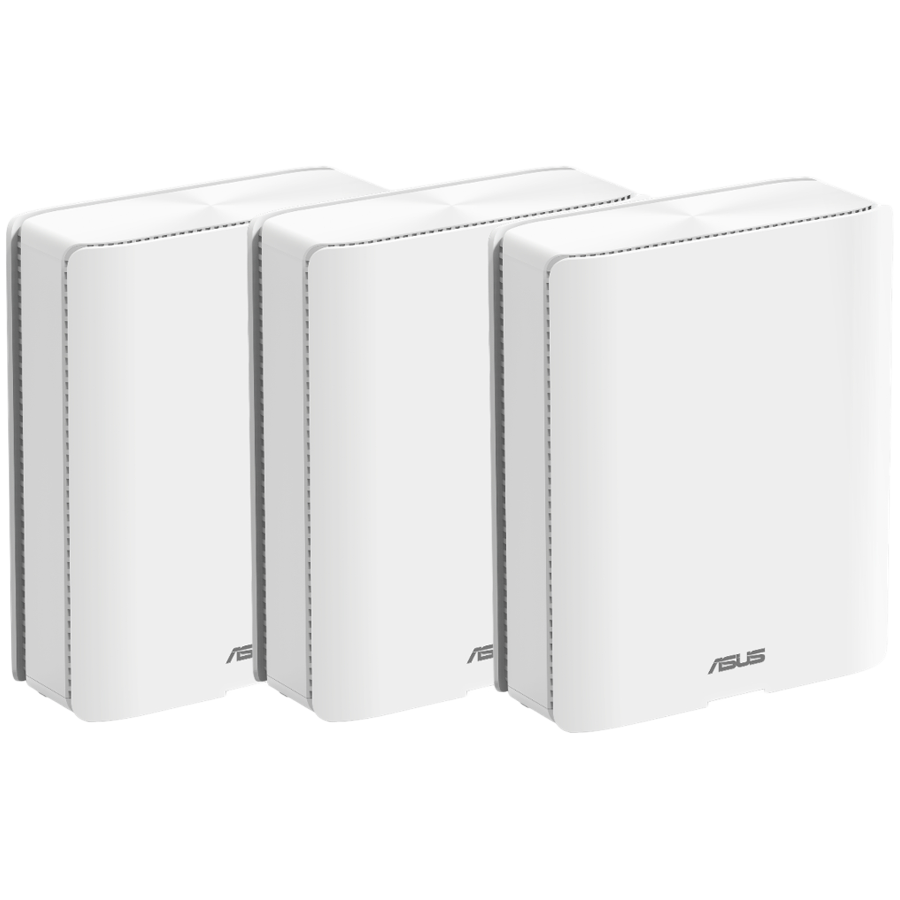 ASUS ZenWiFi BQ16 (3-paket) BE25000 Quad-band WiFi 7 (802.11be) Mesh sistem, dvojna 10G porta, starševski nadzor, AiMesh
