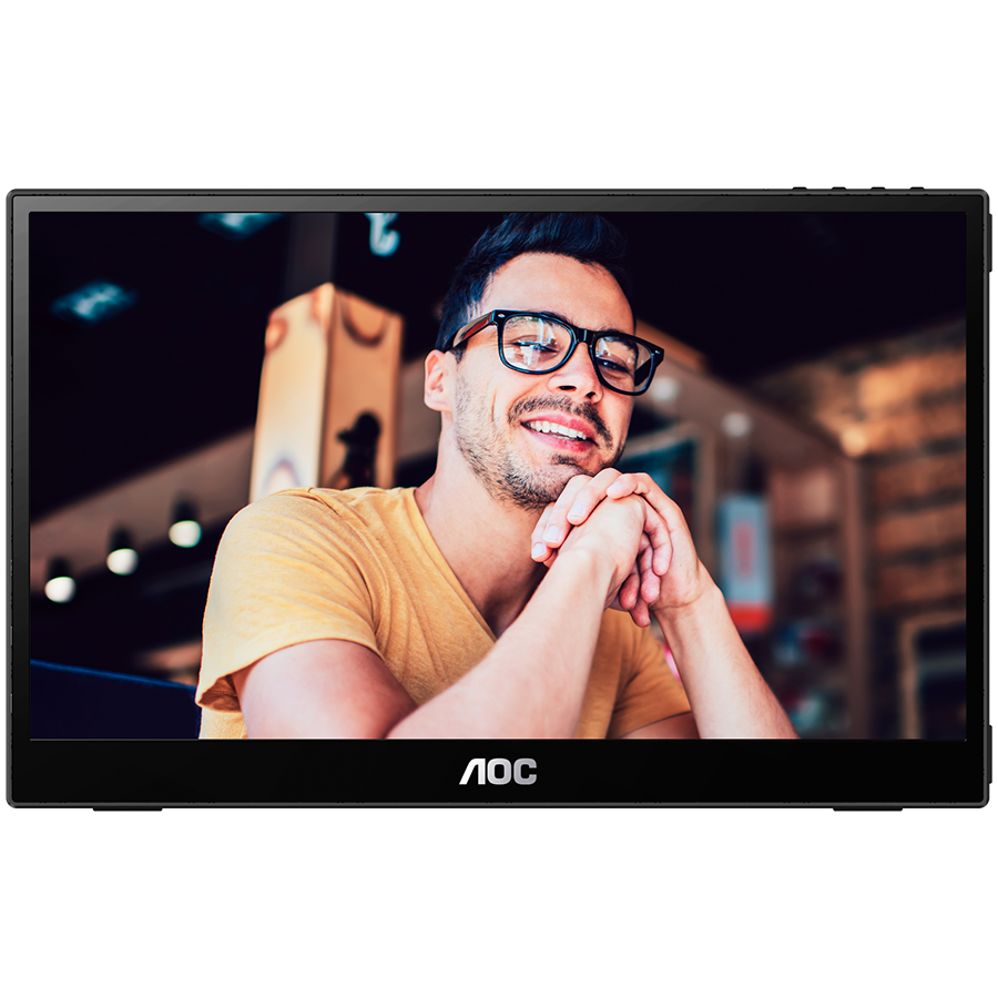 AOC 16T3EA prenosni monitor - 39.6cm (15.6"), FHD (1920 x 1080), IPS, 60Hz, 4ms, 1x USB-C (DP Alt način, podatki, PD 15W)