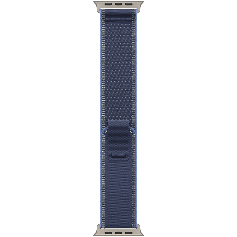 49mm Blue/Bright Blue Trail Loop - S/M - Natural Titanium Finish