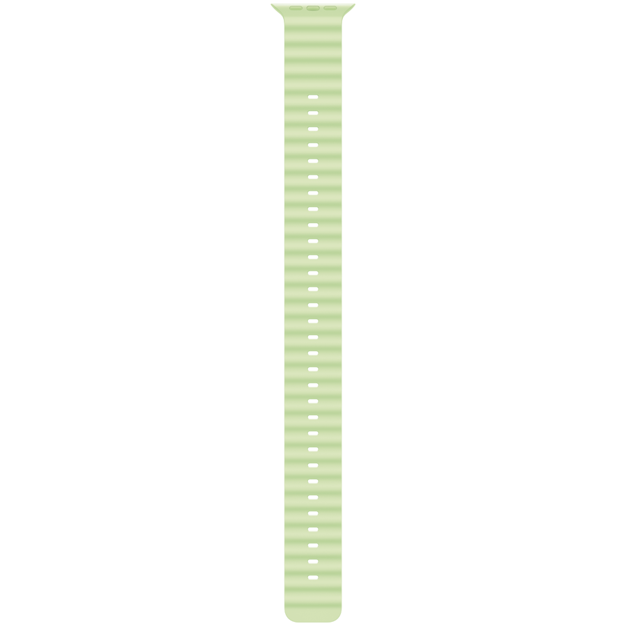 49mm Neon Green Ocean Band Extension - Black Titanium Finish