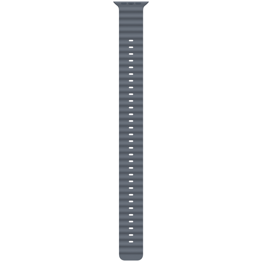 49mm Anchor Blue Ocean Band Extension - Natural Titanium Finish