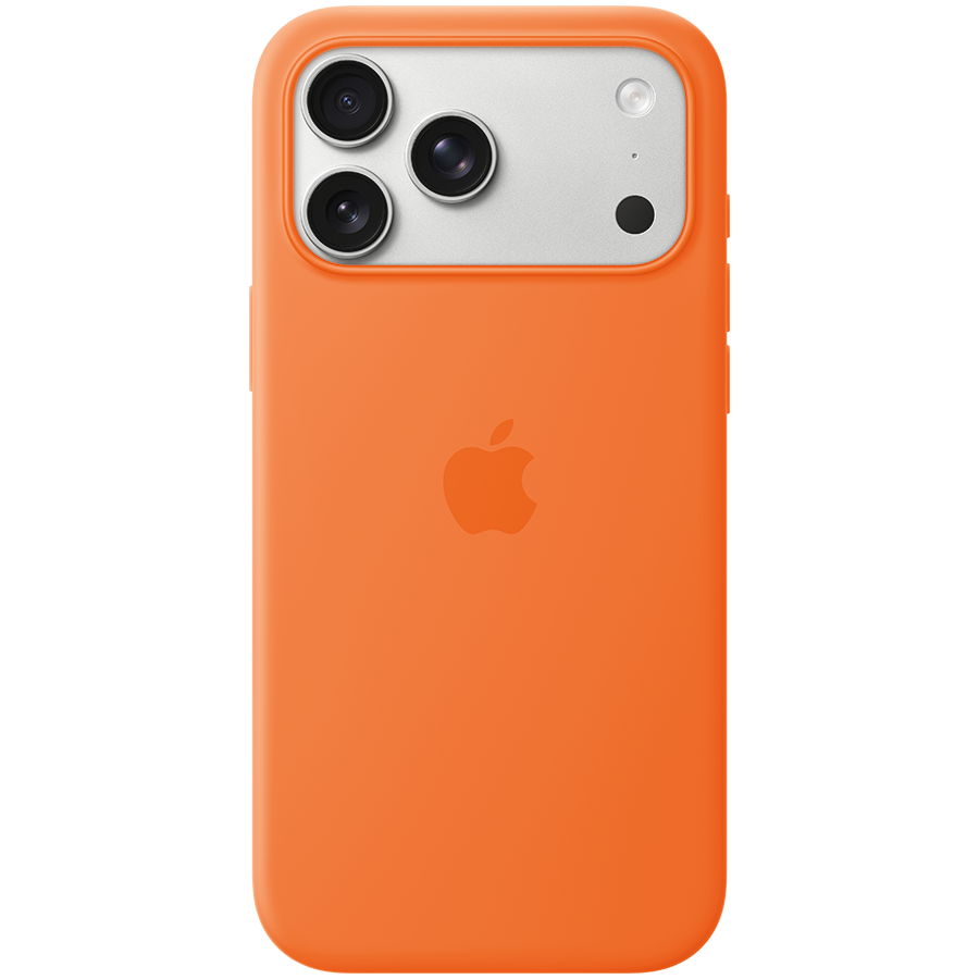 iPhone 17 Pro Max Silicone Case with MagSafe - Orange,Model A3560