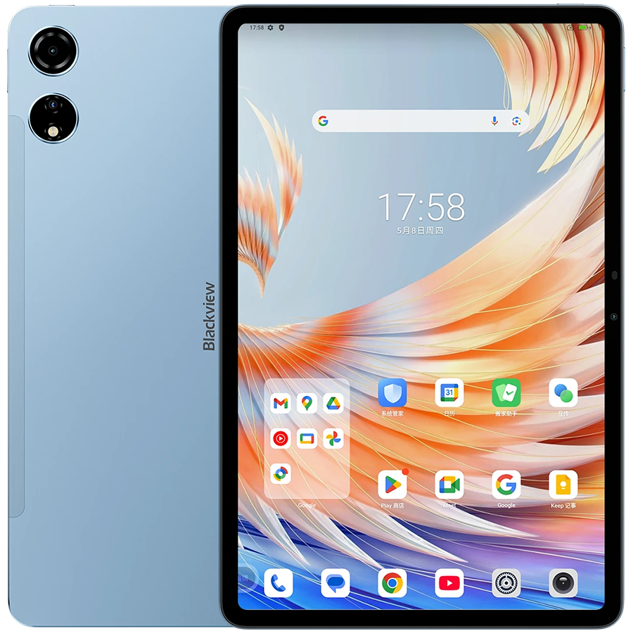 Blackview MEGA 3 LTE 12.1" FHD 2560x1600 90Hz 12GB+256GB MT Helio G100 Octa-core 2.2GHz Cam Sony AI 13MP/50MP 8800mAh 33W fast charger AI Android 15 Skyline Blue