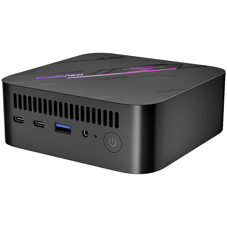 Blackview miniPC MP100 AMD Ryzen 5 7430U up to 4.3HGz 32/1Tb WiFi 6 BT 5.2 LAN RJ45 USB 2.0x1 USB 3.2Gen1x5 TypeC PDx2 HDMI DP Windows 11Pro Grey