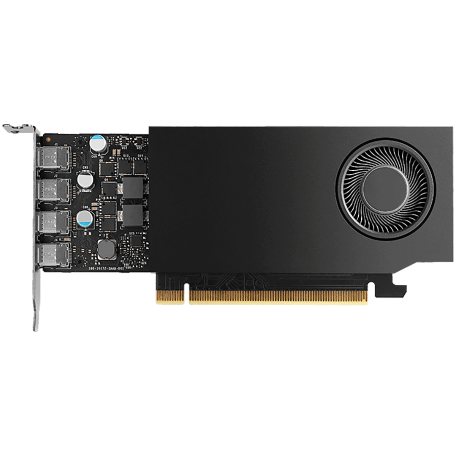 PNY NVIDIA A400 4GB Low Profile grafična kartica, 4GB GDDR6 64-bitov, PCIe 3.0 x16, 3x Mini DP 1.4, nizek profil (1x nosilec), OEM pakiranje