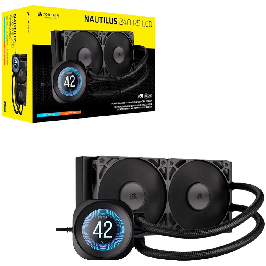 CORSAIR NAUTILUS 240 RS LCD, 2x 120mm ventilator, vodno hlajenje za procesor