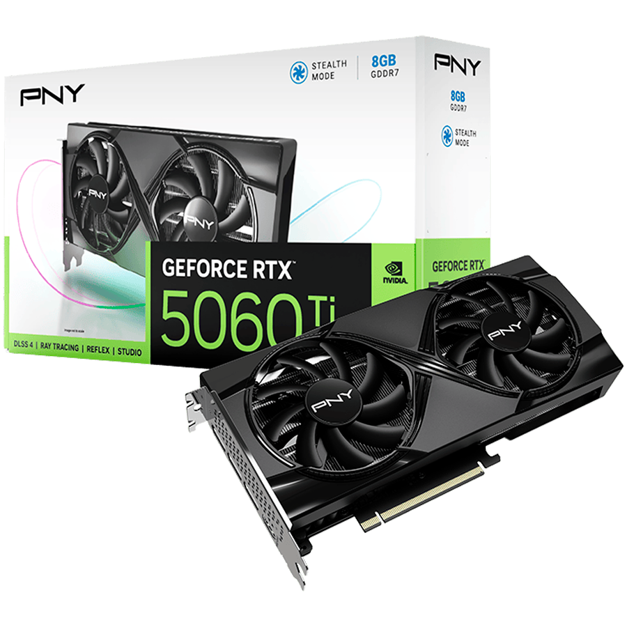 PNY Video Card NVidia GeForce RTX 5060 Ti 8GB Dual Fan DLSS 4