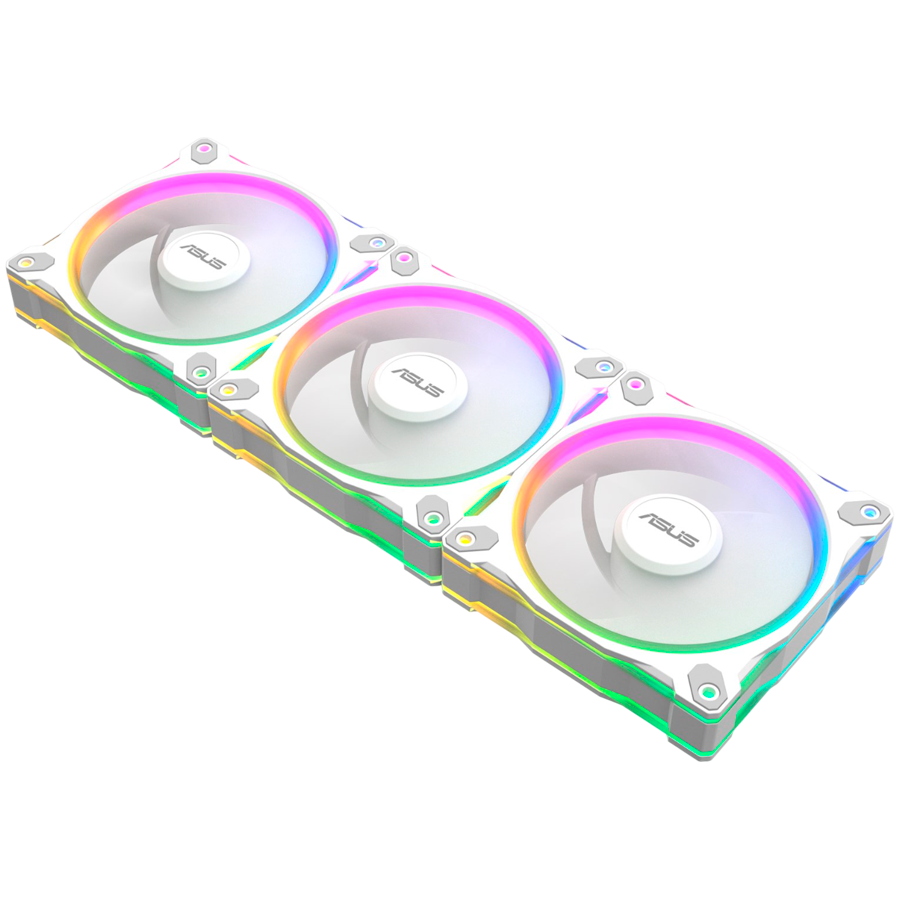 ASUS Prime MR120 ARGB Reverse ventilatorji, 3x 120mm PWM, beli