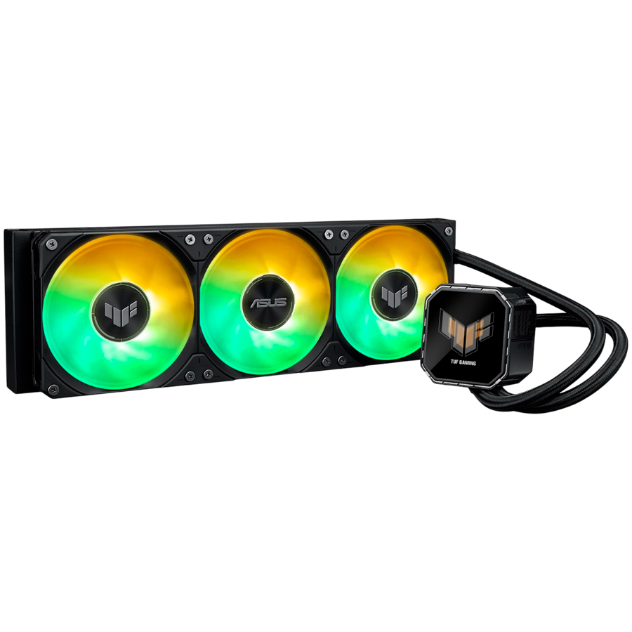 ASUS TUF Gaming LC III 360 ARGB LCD vodno hlajenje za procesor, trije 120mm ARGB ventilatorji, Aura Sync