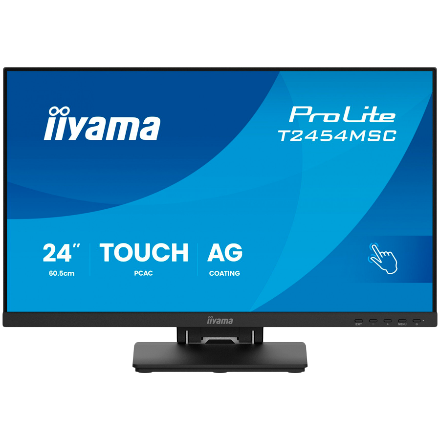 IIYAMA Monitor Touch T2454MSC-B3AG 24" InCell PCAP 10pt touchscreen monitor featuring IPS panel technology, Anti-Glare coating and a flexible stand