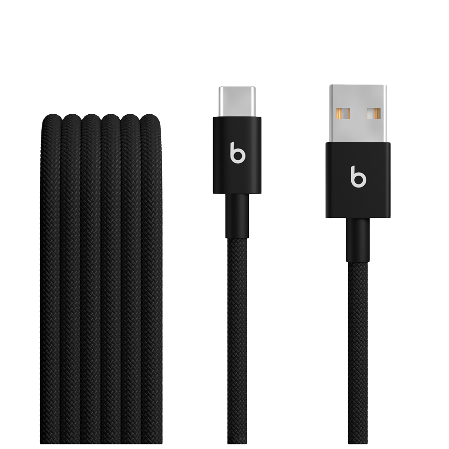 Beats USB-A to USB-C Woven Cables (1.5 m) - Bolt Black (2-Pack)