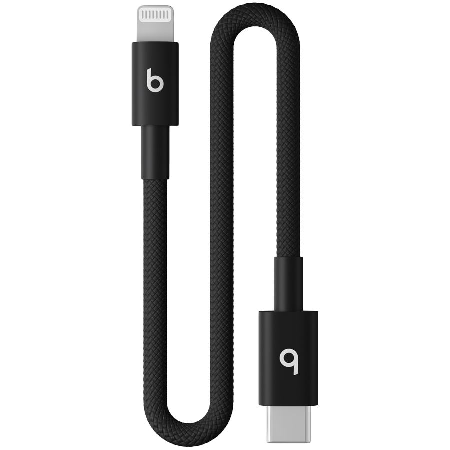 Beats USB-C to Lightning Woven Short Cable (20 cm) - Bolt Black