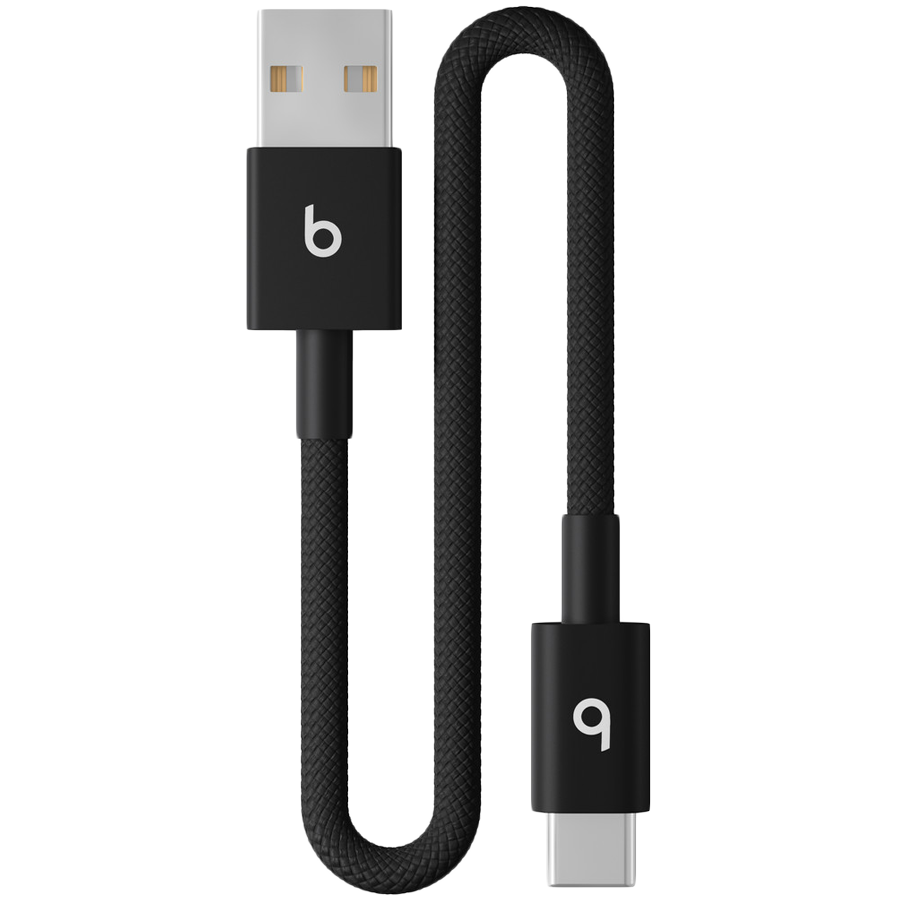 Beats USB-A to USB-C Woven Short Cable (20 cm) - Bolt Black