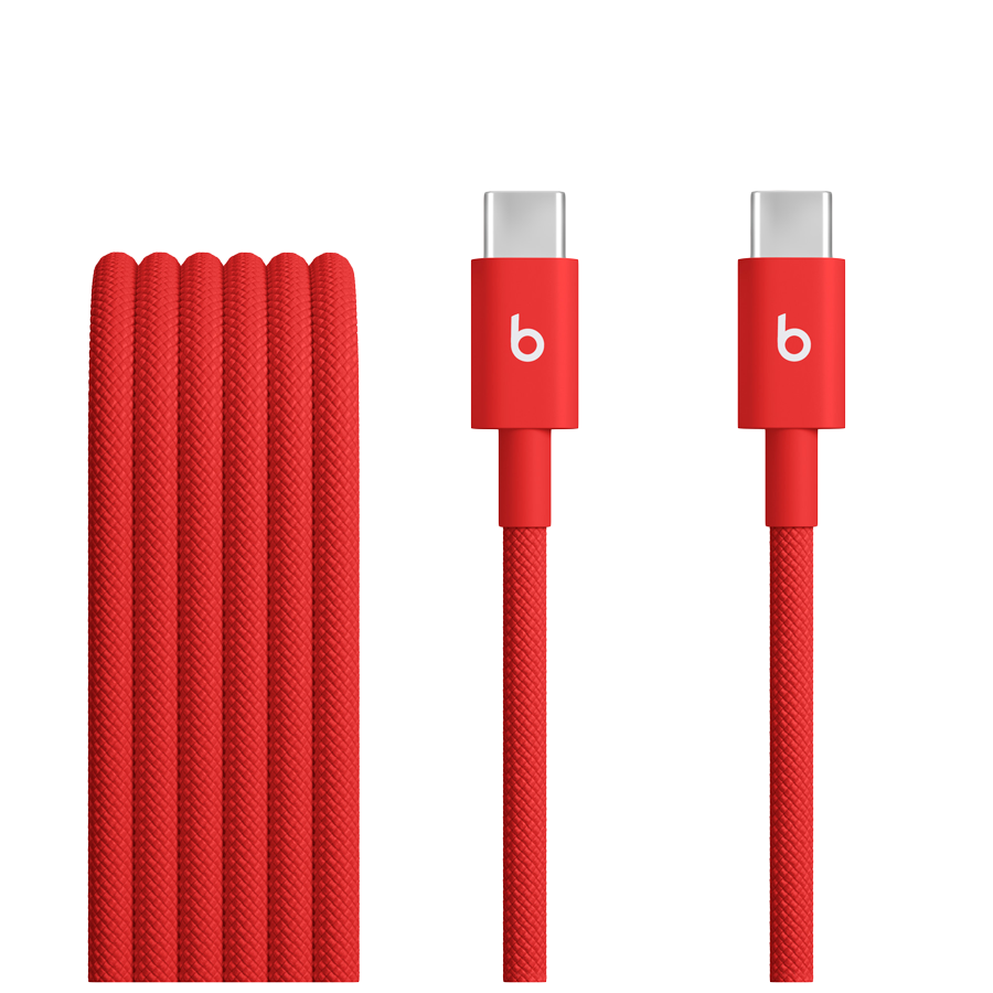 Beats USB-C to USB-C Woven Cable (1.5 m) - Rapid Red