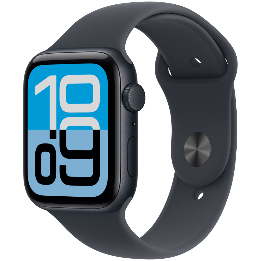 Apple Watch SE 3 GPS 44mm Midnight Aluminium Case with Midnight Sport band - S/M,Model A3325