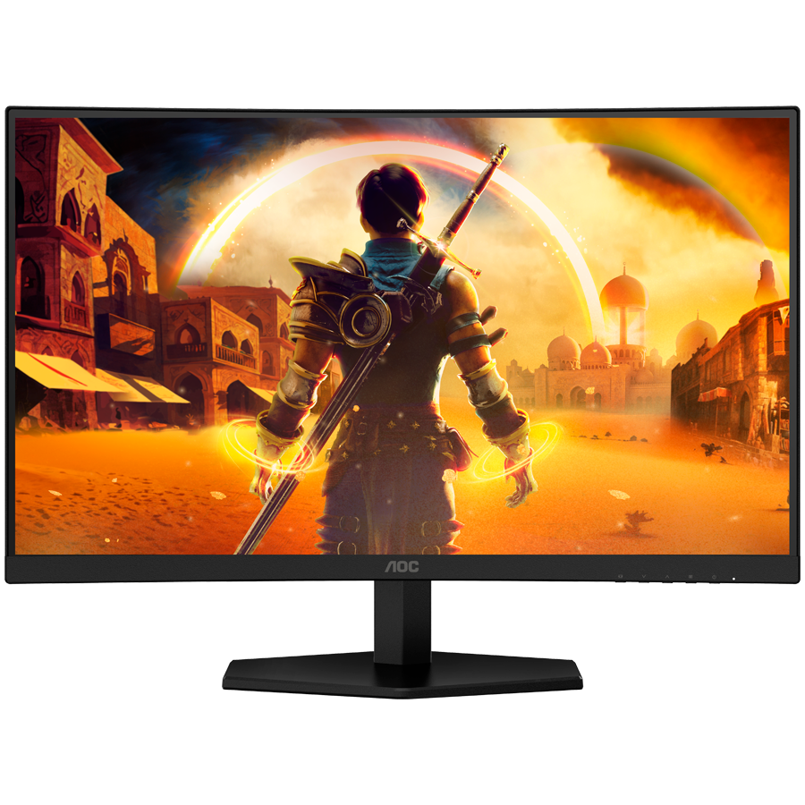 AOC Monitor Gaming C27G42E Curved 27" Fast VA, 1920x1080, 180Hz, 1500R, 0.5ms MPRT (1ms GtG), 300cd/m2, 3000:1, Adaptive Sync, HDR10, 2x HDMI, 1x DP, Speakers, Tilt