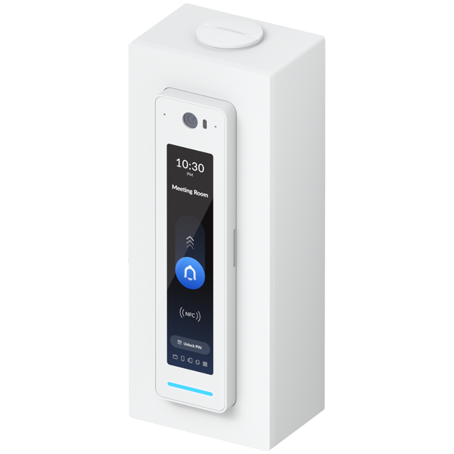 Ubiquiti UniFi UACC-Reader-Pro-JB-W Reader Pro Junction Box or UniFi Professional Access Readers and Doorbells that supports flat surface mounting and attachment to 3/4" conduit
