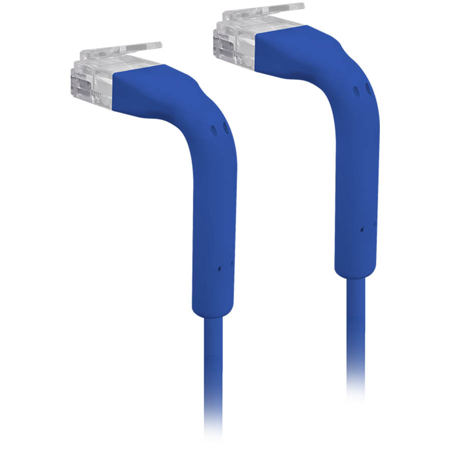 Ubiquiti UniFi Patch Cable U-Cable-Patch-RJ45-BL-50 Ultra-thin patch cable with GbE support and flexible, bendable boots for enhanced installation versatility, Bendable booted RJ45