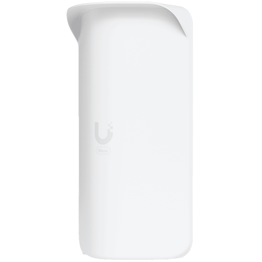 Ubiquiti Wave-AP-Gen2-EU 60 GHz + 5 GHz multipoint base station featuring 90-degree sectoral coverage, 31-client capacity, 2.7 Gbps symmetrical speed, and antenna connectors for 5 GHz range extension